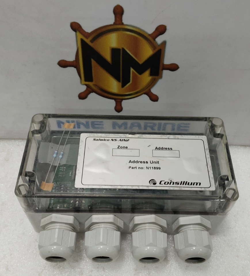 Consilium Salwico NS-AIN2 Address Unit N11899 fire alarm interface module front view