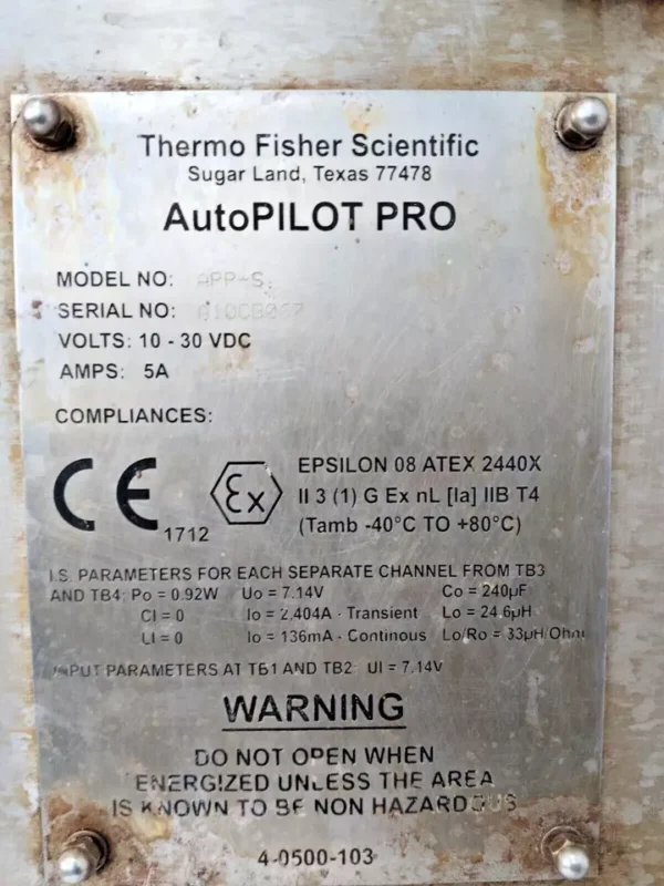 Thermo Fisher AutoPILOT PRO APP-S Controller Stainless Steel enclosure