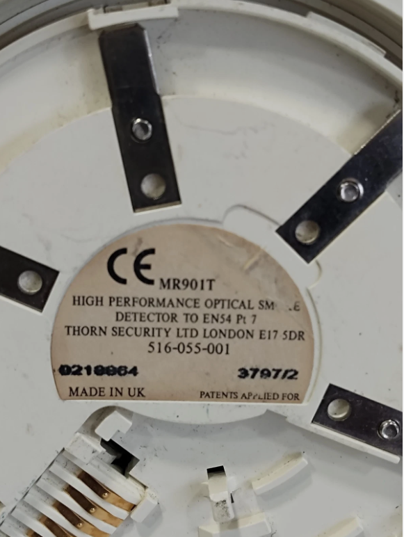 THRON 4 THORN SECURITY MR901T HIGH PERFORMANCE OPTICAL SMOKE DETECTOR 516-055-001